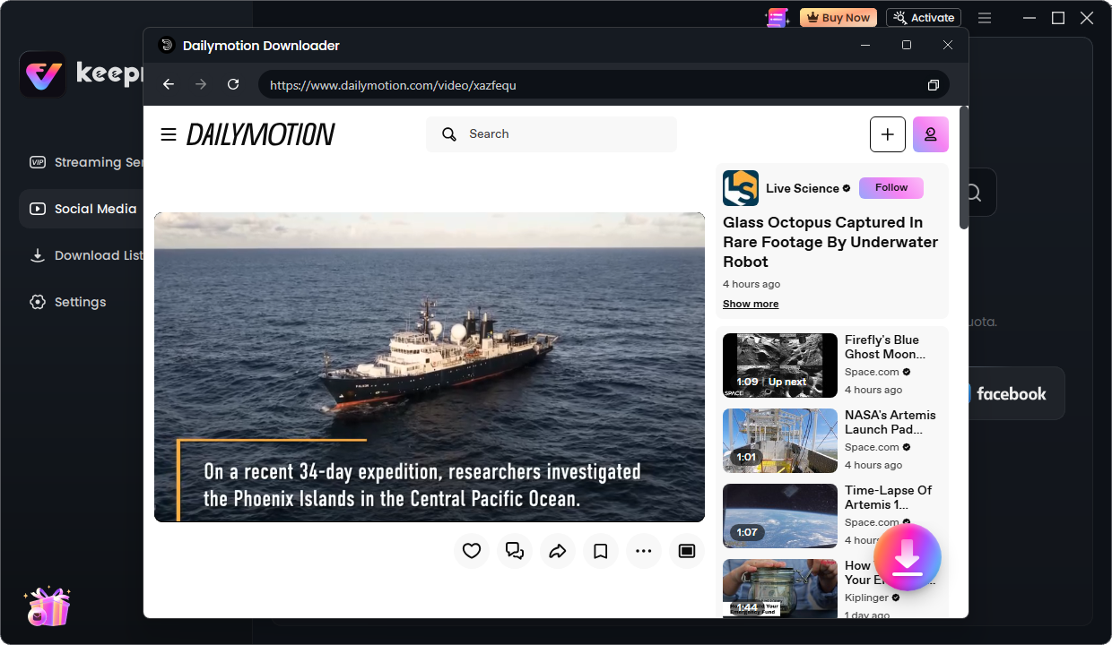 Dailymotion Is Now in Keeprix