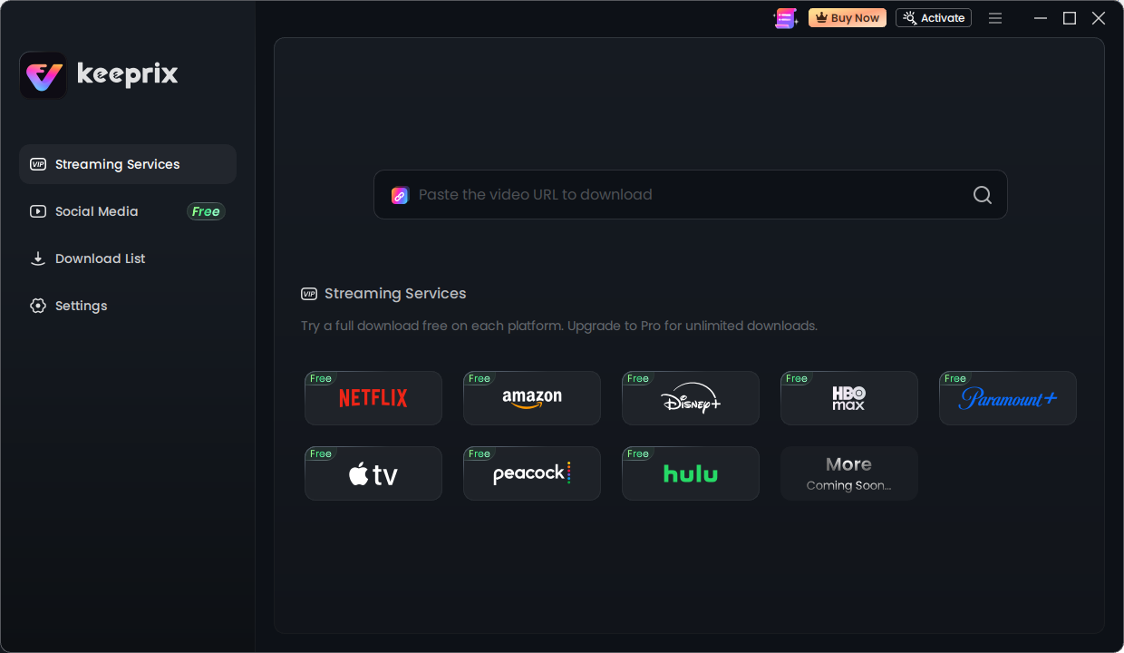 Keeprix streaming services