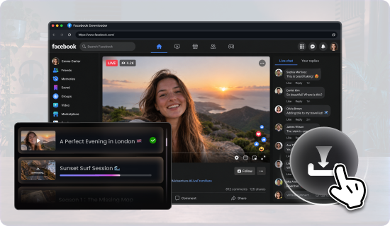 Videoları, Reels içeriklerini ve mevcut Live tekrarlarını indirin