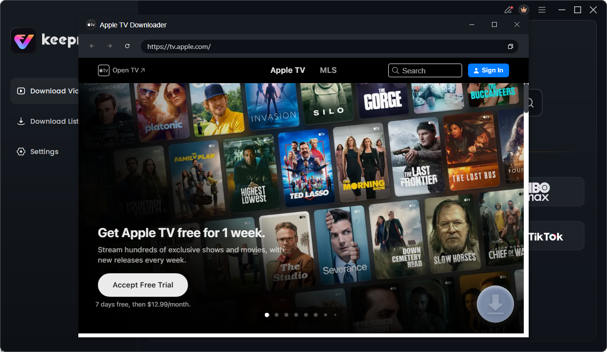 Proceed to Apple TV Website