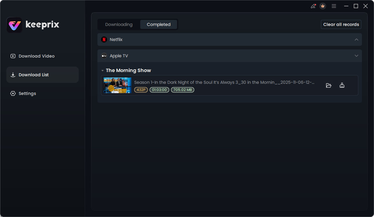 The Download Completed