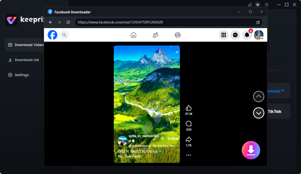 Choose Videos and Click Download Button