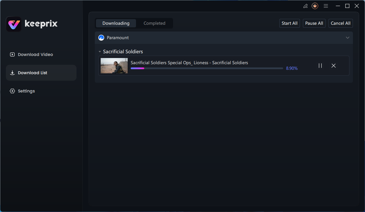 View the Downloading Progress