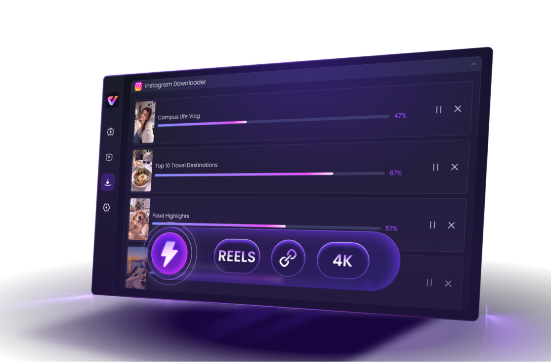 Interfaccia di Keeprix Downloader video Instagram