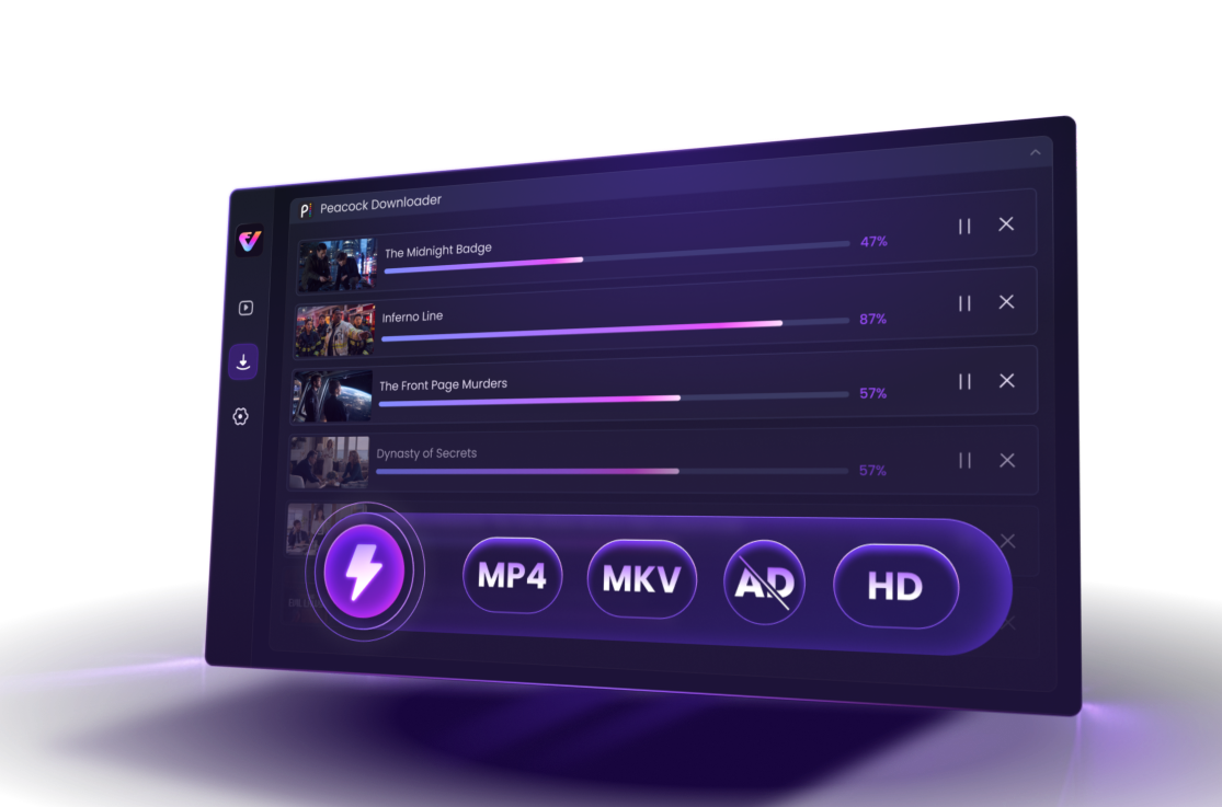 Keeprix peacock Video Downloader product interface
