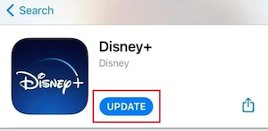 Mettre à jour Disney Plus vers la dernière version