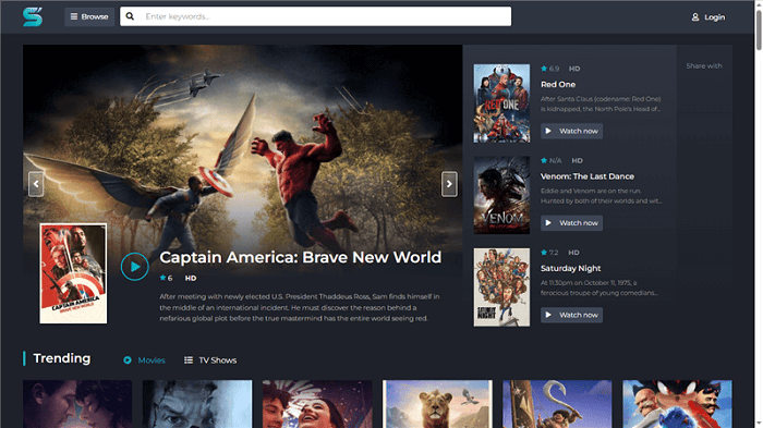 SFlix Interface