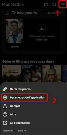 Accès aux paramètres
