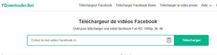 télécharger des vidéos Facebook 1080p sur FDownloader.Net 