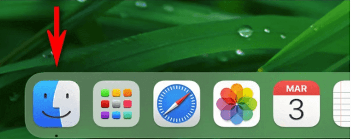 Appuyez sur l'icône du Finder