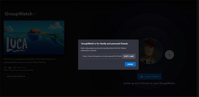 Partagez Disney Plus via GroupWatch