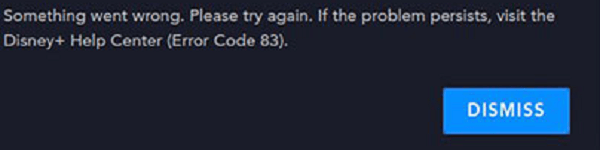 Le code d’erreur 83 de Disney Plus