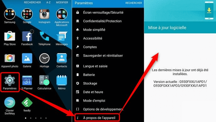 Mise à jour du système d'exploitation