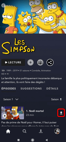 Téléchargement de la vidéo