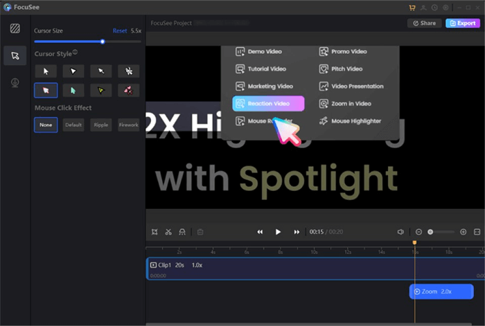 Enregistrer des vidéos avec Focusee