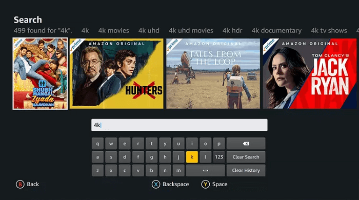 Rechercher les vidéos 4K