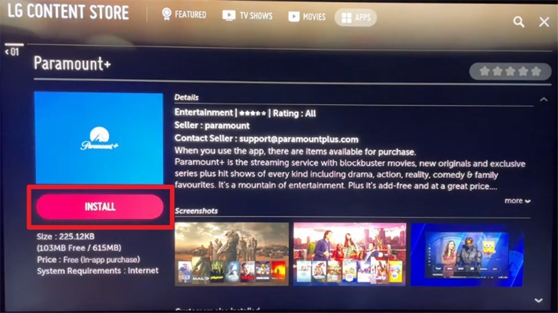 Installez Paramount Plus sur votre téléviseur