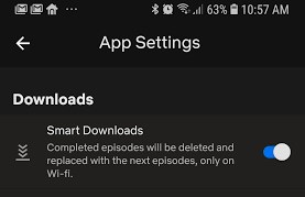 Activer le Smart downloads