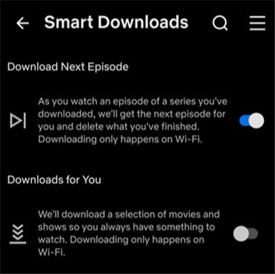 Activer le téléchargement du prochain épisode