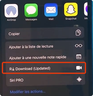 Cliquer sur R download