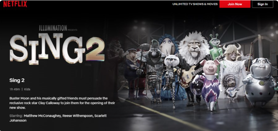 Sing 2 auf Netflix