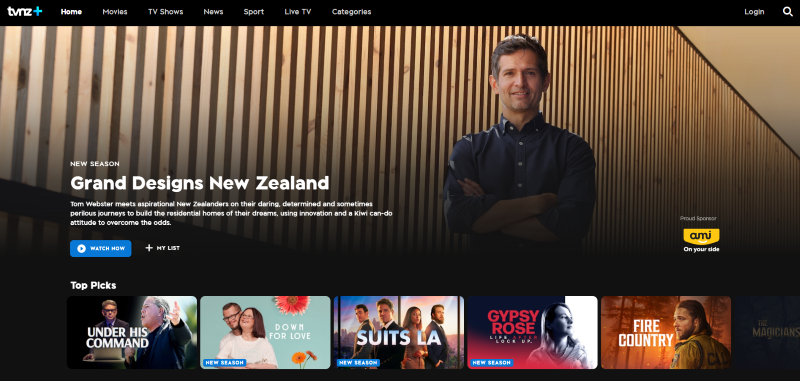 TVNZ+ Schnittstelle