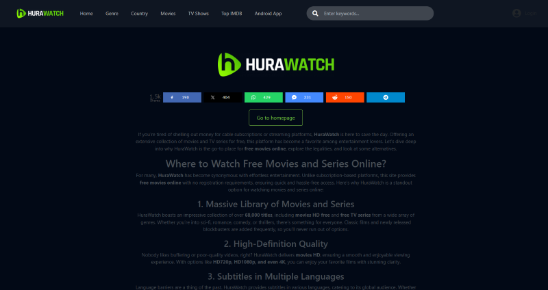 Hurawatch​ Schnittstelle