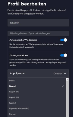 Sprache auf dem Mobiltelefon ändern