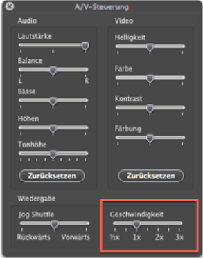 Wiedergabe mit variabler Geschwindigkeit