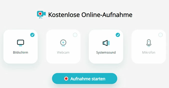 Aufnahme starten