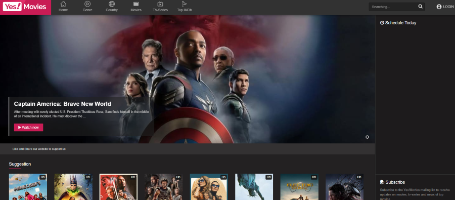 YesMovies Schnittstelle