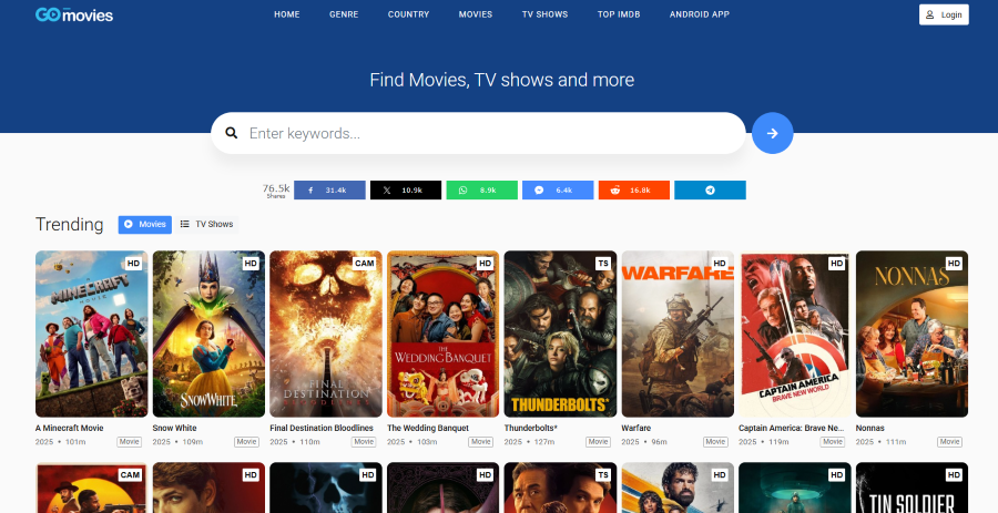 GoMovies Schnittstelle