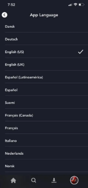 Sprache auswählen