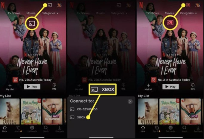 Netflix-Sendungen auf Chromecast abspielen