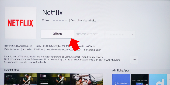 Netflix auf Smart TV installieren