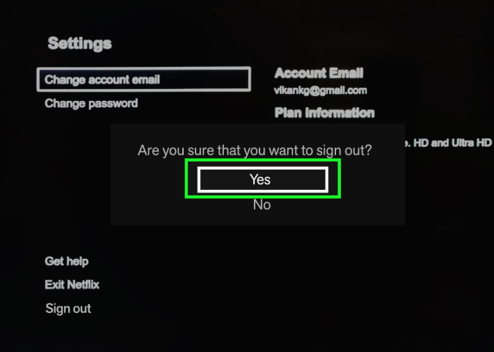 Vom Netflix-Konto abmelden