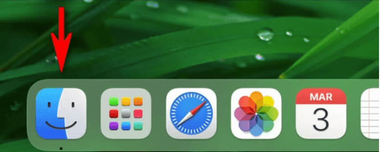 Klicken Sie auf das Finder-Symbol