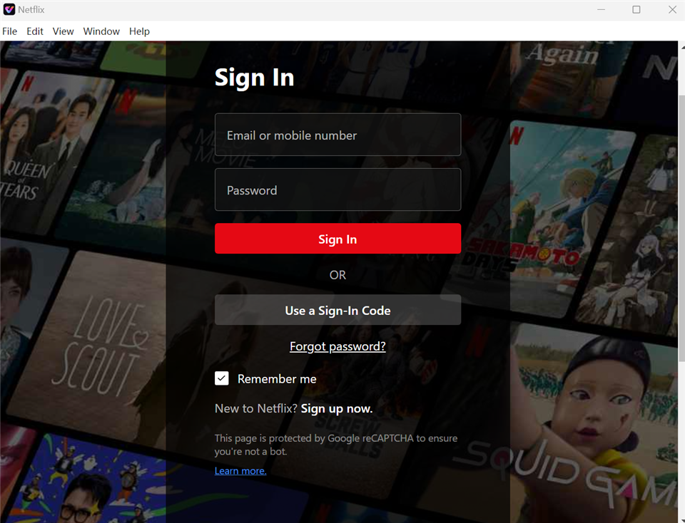 Bei Netflix anmelden