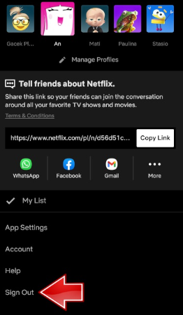 Von Netflix auf iPhone abmelden