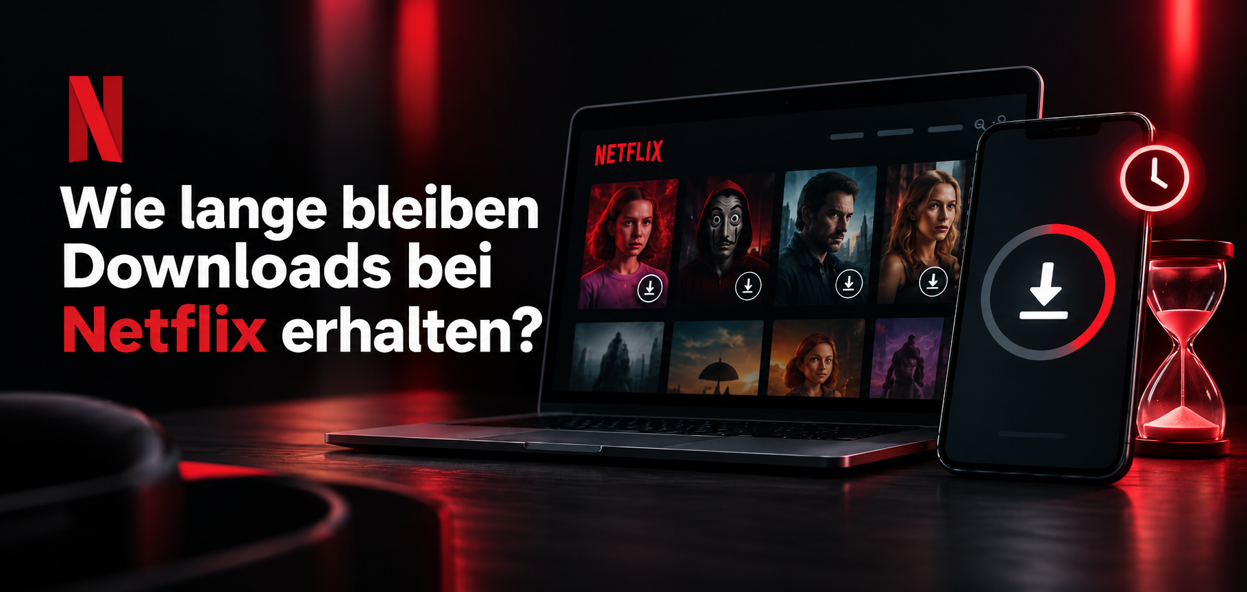 Wie lange bleiben Downloads bei Netflix erhalten