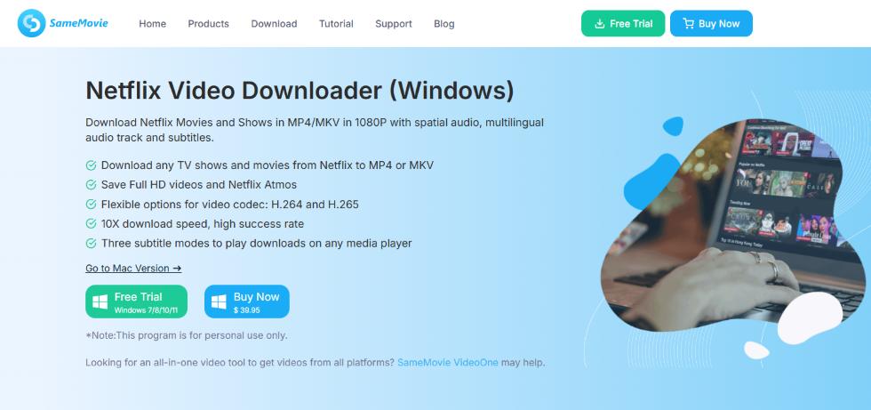 SameMovie Netflix Video Downloader